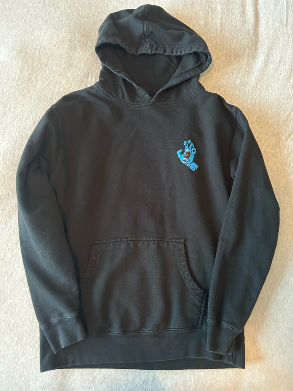 Santa Cruz Screaming Hand Black Hoodie Youth Large